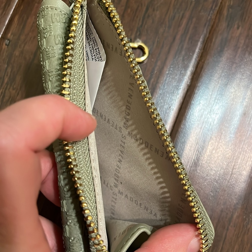 NEW Steve Madden Wallet Coin Purse Sage Green - Picture 4 of 4